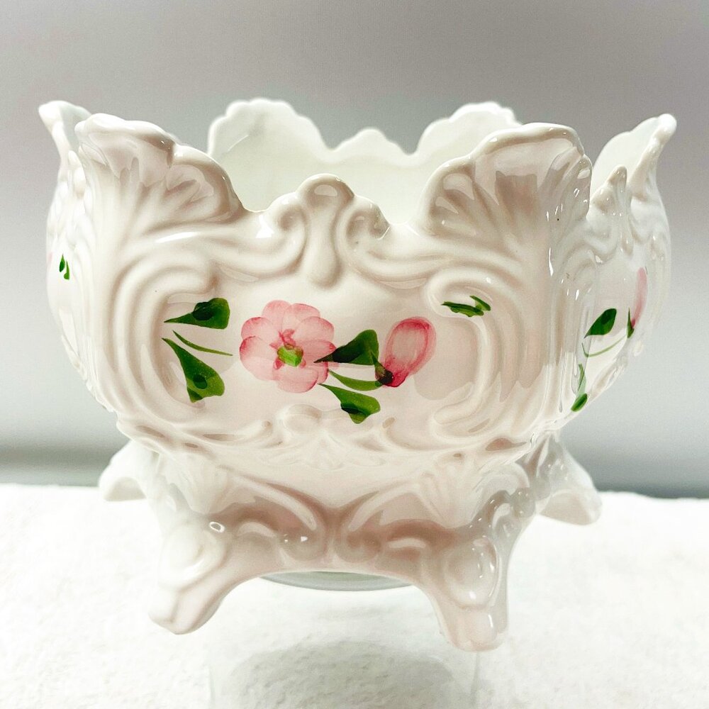 VGUC Jay Willfred-Andrea By Sadek Ceramic Planter, Flowers Feet,Portugal 5 1/4"T